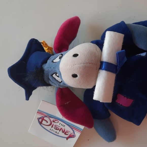 Disney Store Mini Bean Bag Graduation Eeyore new with tags - Picture 3 of 6
